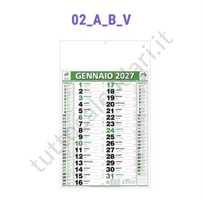 Stampa calendario commerciale olandese per farmacie ed erboristerie