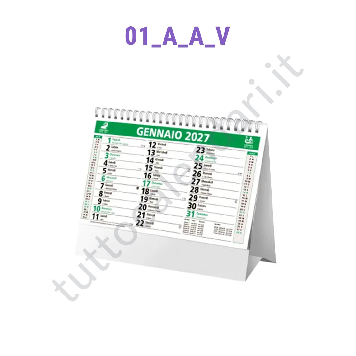 Calendario da tavolo con spirale per farmacie ed erboristerie Stampa calendario per farmacie ed erboristerie
