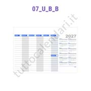 Planning settimanale grigio e blu Stampa planning