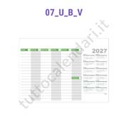 Planning settimanale grigio e verde Stampa planning