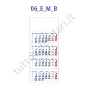 Calendario quadrittico blu/rosso da parete personalizzati Stampa calendario quadrittico da parete