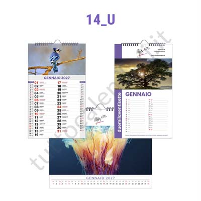 Calendario su misura spiralato