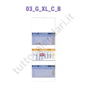 Stampa calendario trittico cordonato e incollato